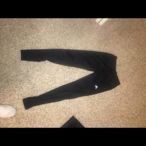 woman's xs adidas track pants w/ black stripes